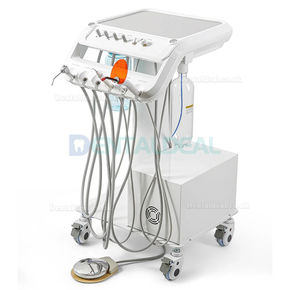 B033 Portable Mobile Dental Delivery Trolley Cart Unit with Compressor, Scaler & Curing Light